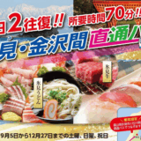 金沢から氷見へ直通バス！寒ブリと雨晴海岸を楽しむ小旅行